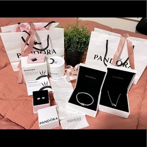 Authentic Pandora 3 PIECES JEWELRY SET WITH JEWELRY KIT